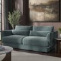 Blue Chenille 3-Seater Sofa - Ramses 