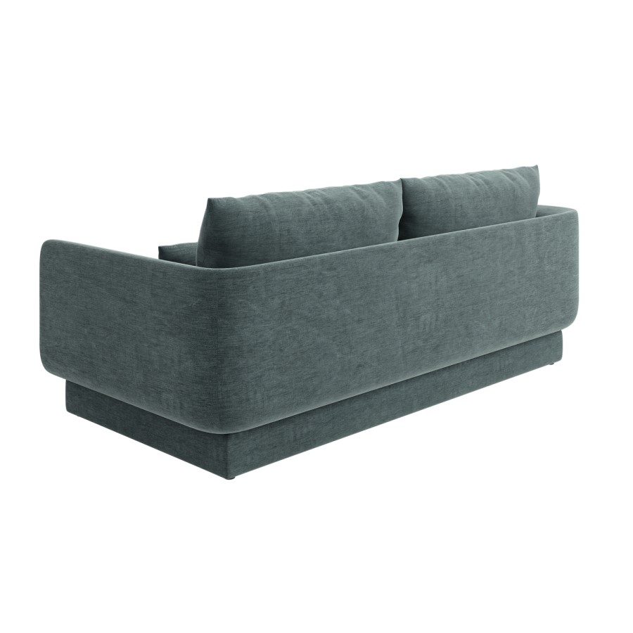Blue Chenille 3-Seater Sofa - Ramses 