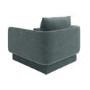 Blue Chenille Armchair with Cushion - Ramses 