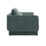 Blue Chenille Armchair with Cushion - Ramses 
