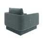 Blue Chenille Armchair with Cushion - Ramses 
