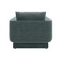 Blue Chenille Armchair with Cushion - Ramses 