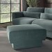 Blue Chenille Footstool - Ramses 