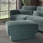 Blue Chenille Footstool - Ramses 