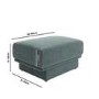 Blue Chenille Footstool - Ramses 