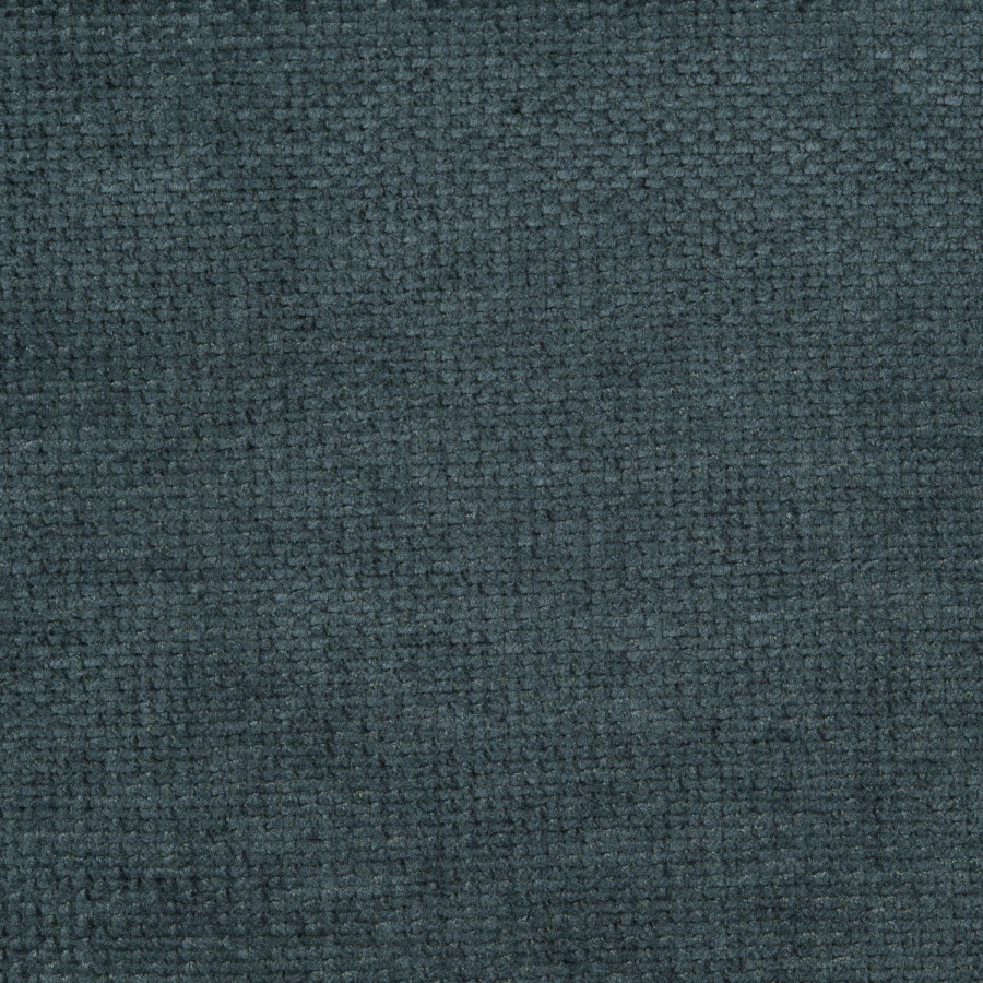 Blue Chenille Footstool - Ramses