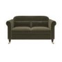 Khaki Green Velvet 2-Seater Sofa - Ramona