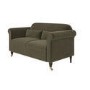 Khaki Green Velvet 2-Seater Sofa - Ramona