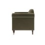 Khaki Green Velvet Armchair - Ramona