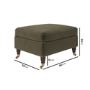 Ramona Footstool In Khaki Velvet 