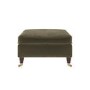 Ramona Footstool In Khaki Velvet 