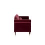 Burgundy Velvet 3-Seater Sofa - Ramona