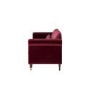 Burgundy Velvet 3-Seater Sofa - Ramona