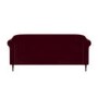 Burgundy Velvet 3-Seater Sofa - Ramona
