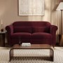 Burgundy Velvet 2-Seater Sofa - Ramona