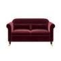 Burgundy Velvet 2-Seater Sofa - Ramona