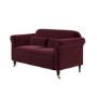 Burgundy Velvet 2-Seater Sofa - Ramona