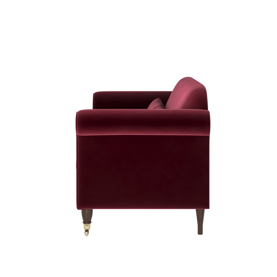 Burgundy Velvet 2-Seater Sofa - Ramona