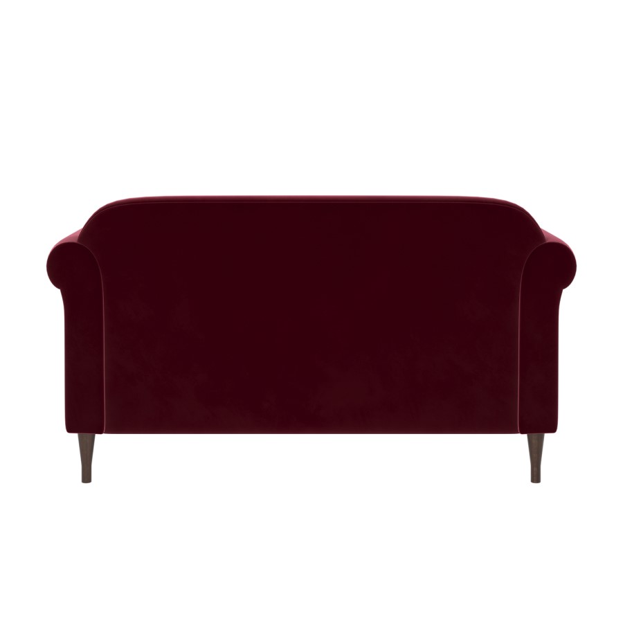 Burgundy Velvet 2-Seater Sofa - Ramona