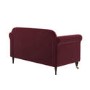 Burgundy Velvet 2-Seater Sofa - Ramona