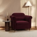 RNA007 Burgundy Velvet Armchair - Ramona