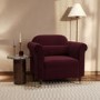 Burgundy Velvet Armchair - Ramona