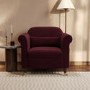 Burgundy Velvet Armchair - Ramona