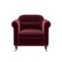Burgundy Velvet Armchair - Ramona