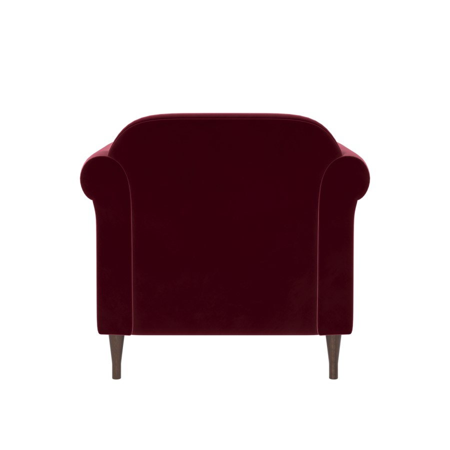 Burgundy Velvet Armchair - Ramona