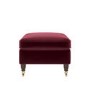 Burgundy Velvet Footstool - Ramona