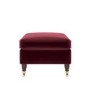 Burgundy Velvet Footstool - Ramona