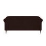 Chocolate Brown Velvet 3 Seater Traditional Sofa - Ramona