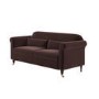 Chocolate Brown Velvet 3-Seater Sofa - Ramona