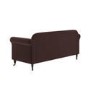 Chocolate Brown Velvet 3-Seater Sofa - Ramona