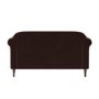 Chocolate Brown Velvet 2 Seater Traditional Sofa - Ramona