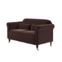 Chocolate Brown Velvet 2-Seater Sofa - Ramona