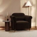 RNA011 Chocolate Brown Velvet Armchair - Ramona