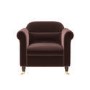 Chocolate Brown Velvet Armchair - Ramona