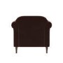GRADE A1 - Chocolate Brown Velvet Armchair - Ramona
