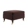 Chocolate Brown Velvet Traditional Footstool – Ramona 
