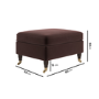 Chocolate Brown Velvet Traditional Footstool – Ramona 