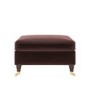 Chocolate Brown Velvet Traditional Footstool – Ramona 