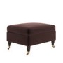 Chocolate Brown Velvet Traditional Footstool – Ramona 