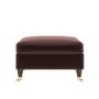 Chocolate Brown Velvet Traditional Footstool – Ramona 