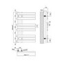 Reina Chisa Brass Designer Towel Radiator - 820 x 500mm