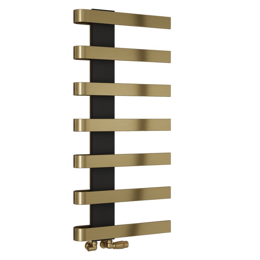 Reina Panaro Brass Designer Towel Radiator - 1100 x 500mm