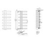 Reina Panaro Brass Designer Towel Radiator - 1100 x 500mm