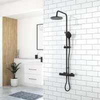 Aqualisa Midas Black Safe Touch Thermostatic Mixer Shower 