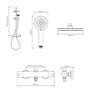 Aqualisa Midas Black Safe Touch Thermostatic Mixer Shower 