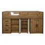 LPD Rocco Vintage Oak Midsleeper Bed with Storage